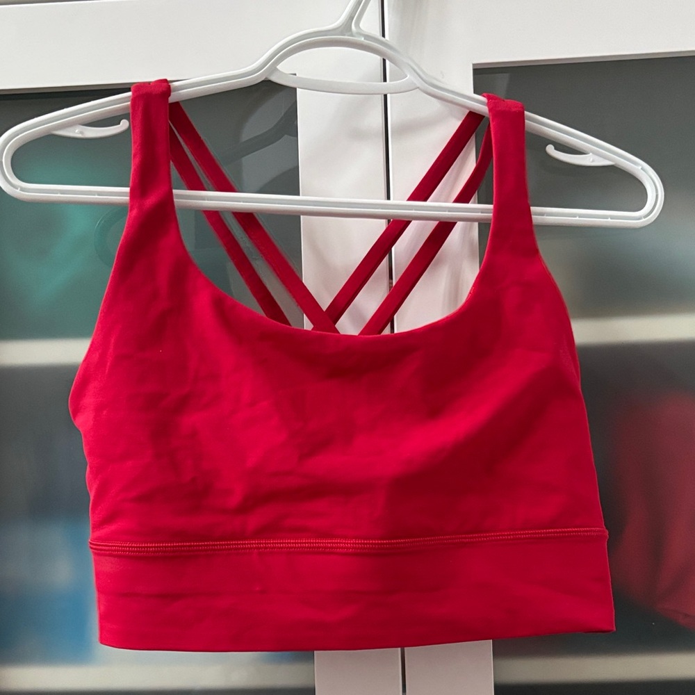 Lululemon Energy Bra Long Line Dark Red  SZ 10 NWOT ❤️